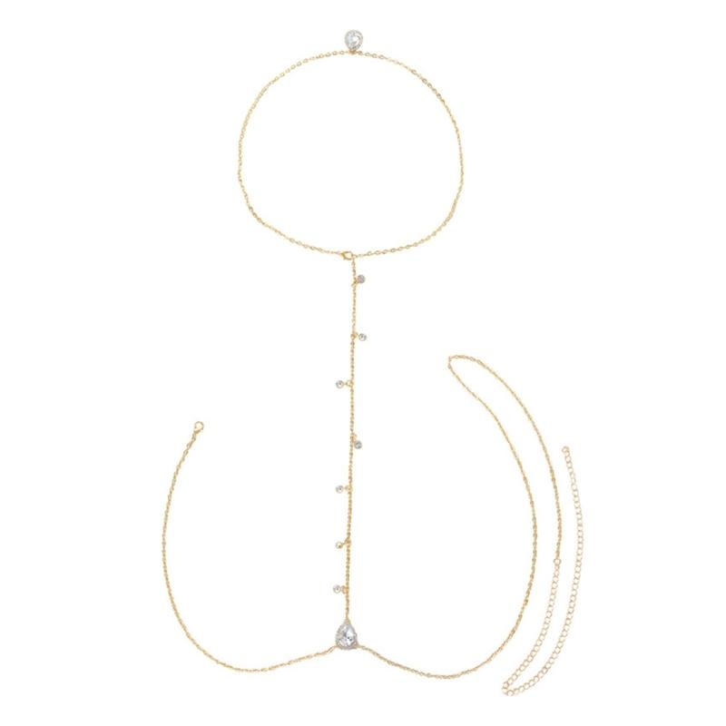 Поясной ремень Стильное ожерелье Кристальная поясная цепочка Изысканная цепочка Цепочка для живота для танца живота Поясная цепочка