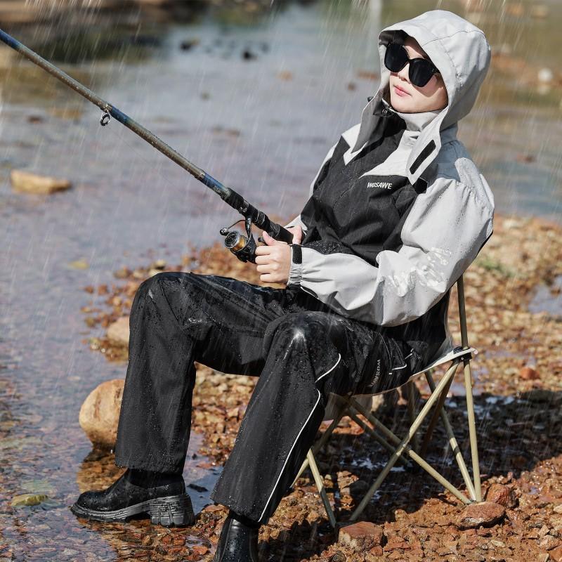 WOSAWE Cycling Rain Jacket Pants Set Windproof Waterproof Outdoor Sports Gear Hiking Fishing