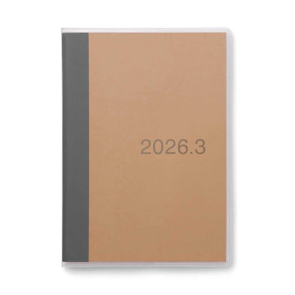 MUJI Ежемесячный планировщик, начинающийся с марта, A6 76418733 Понедельники, 2026, Размер,