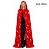 with Oversized Hood Halloween Hooded Cloak Moon and Star Print Vintage Hooded Cape