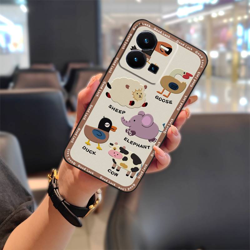 Cartoon Shockproof Phone Case For VIVO Y35 4G 2022 Anti-dust TPU Cover Waterproof Soft case Full wrap Silicone Cute