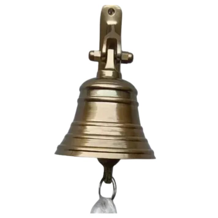 Nautical Brass Ship Bell Hanging Antique Door Bell With Wall Mounted Bracket
