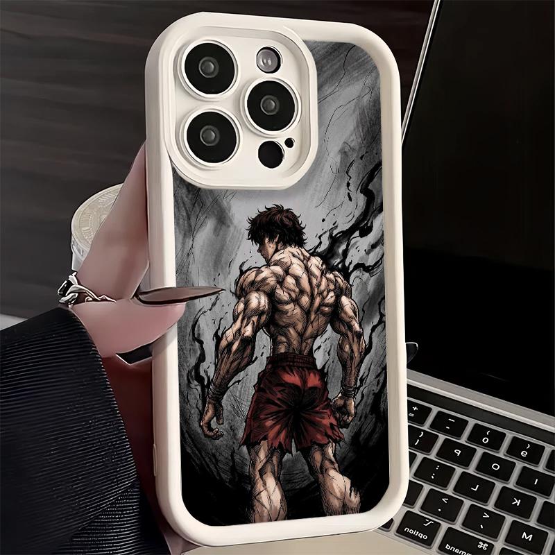 Чехол для телефона iPhone 17 Air 16E 15 16 Pro Max Аниме-чехол Baki the Grappler 14 Plus 13 12 Mini Мягкий силиконовый чехол Fundas