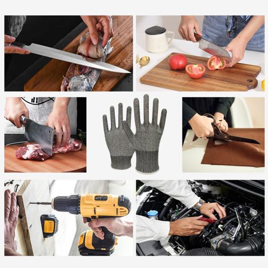 Cut Resistant Gloves Touchscreen Safety Anti Cutting Gloves for Kitchen Meat Cutting Oyster Shucking Fish Fillet Processing Mandoline