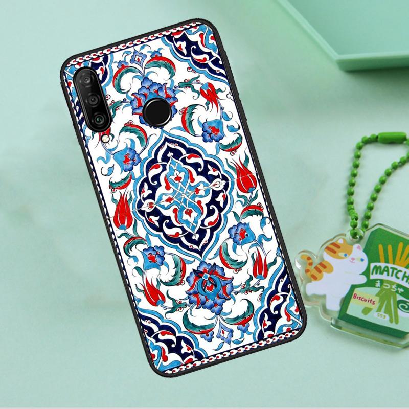 Древние Цветочные Плитки Для Huawei Nova 8i 11i 12i 12s 9 10 SE Y90 Y60 Y70 Y72 Y61 Y91 P20 P30 P40 Lite P60 Pro Чехол