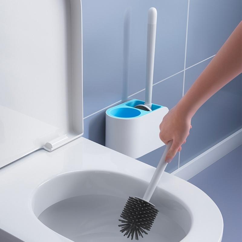 Toilet Brush Set Space saving Solution Quick Drying Toilet Bowl Brush & Holder for Efficient Bathroom Maintenance
