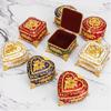 European Retro Enamel Jewelry Box: Exquisite Metal Storage for Necklaces and Princess Jewelry