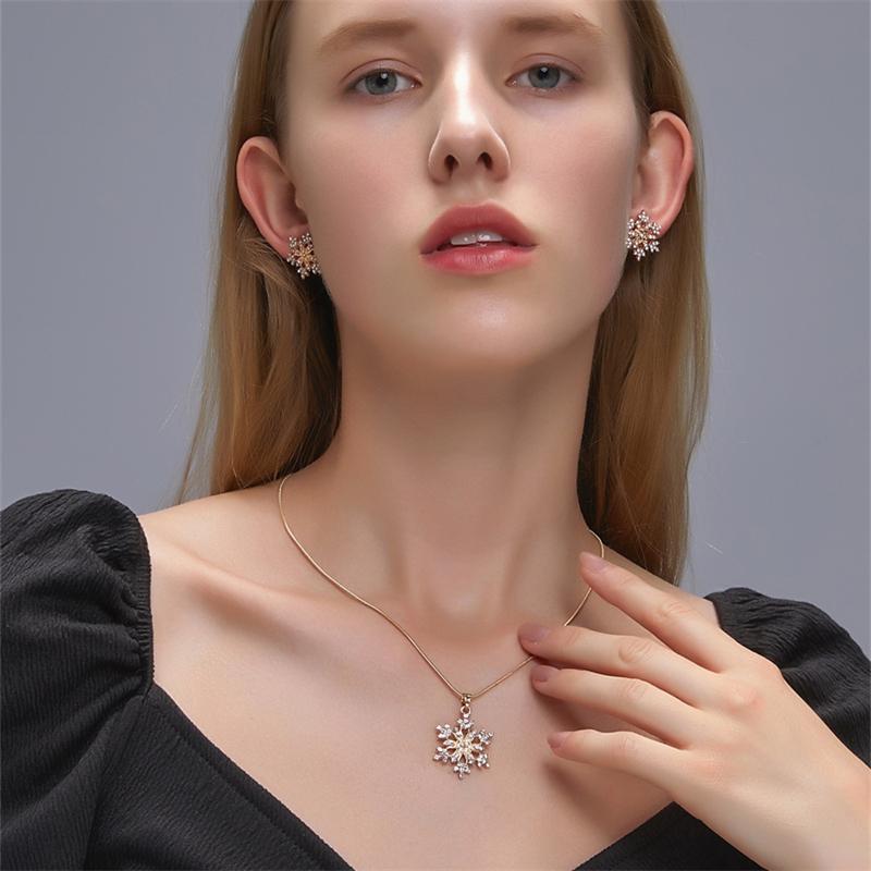 Комплект из ожерелья и сережек для женщин, рождественское ожерелье, подарки на День святого Валентина, помолвка, ювелирные украшения, аксессуары AVE