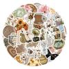 10/30/50/100 шт. Арт-граффити в винтажном стиле, ретро-бабочка, цветок, эстетичные наклейки, для DIY-журналов, багажа, водостойкая наклейка
