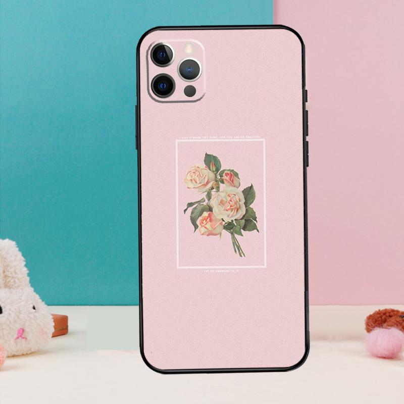 Эстетичный Цветочный Чехол Для Телефона Для iPhone 17 Air 16 15 13 12 11 14 Pro Max 12 13 mini 15 16 Plus 16e Чехол