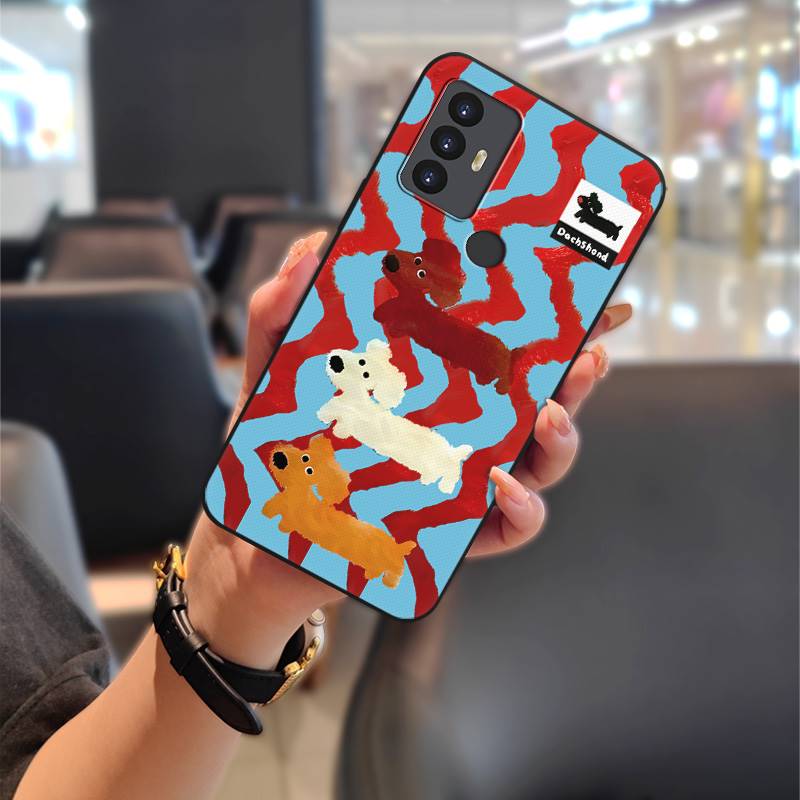 Мультяшный граффити чехол для телефона для TCL 30SE/30E/306/305/Sharp Aquos V6/V6 Plus Ударопрочный Мягкий чехол Милый Прочный Животные