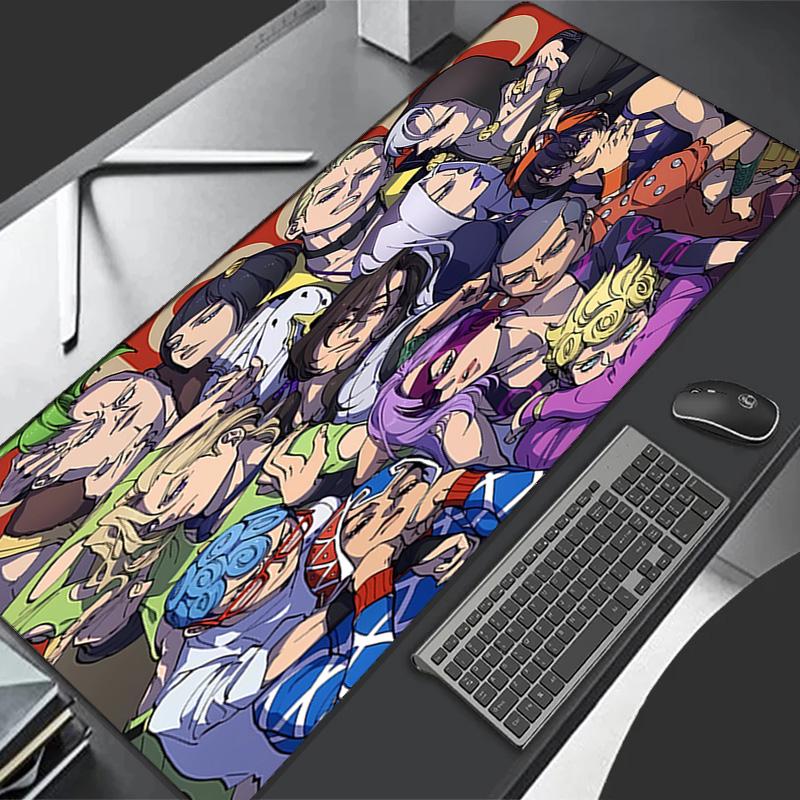 JoJo's Bizarre Adventure1 Тема Премиум Нескользящий Коврик для Мыши со Прошитыми Краями, Прочный Резиновый Материал, для Рабочего Стола и Игр Отличные Подарки