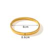 Htpwe Stainless Steel Glossy Solid Buckle Bracelet For Women 18k Gold Couple Holiday Gift Bracelet Party Daily Zircon