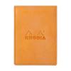 RHODIA Mini 3-Ring System Organizer (11x8cm, 11mm Ring Diameter, Cowhide Leather) Chic Orange Cf11ogz01-or