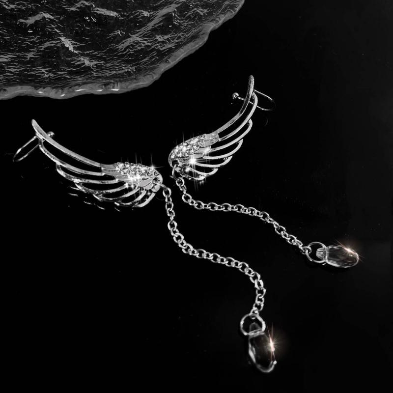 Alloy Long Wing Earrings Featuring Stylish Studs Ideal for Gift Giving and Fashion Sets