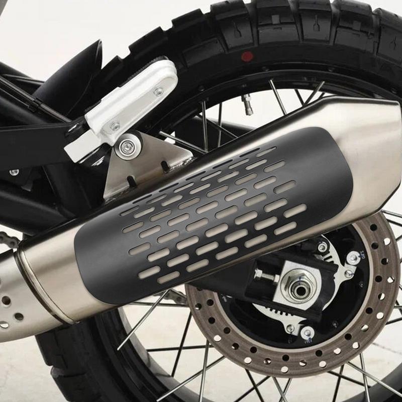 Теплозащитный кожух выхлопной трубы мотоцикла из нержавеющей стали, теплозащитный кожух выхлопной трубы мотоцикла, аксессуары для мотоциклов, высокая температура