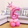 Happy Birthday Balloons Kids 1 2 3 Years Birthday Decoration Pink Blue Number Foil Ballons It's A Boy Girl Baby Shower Party MIT