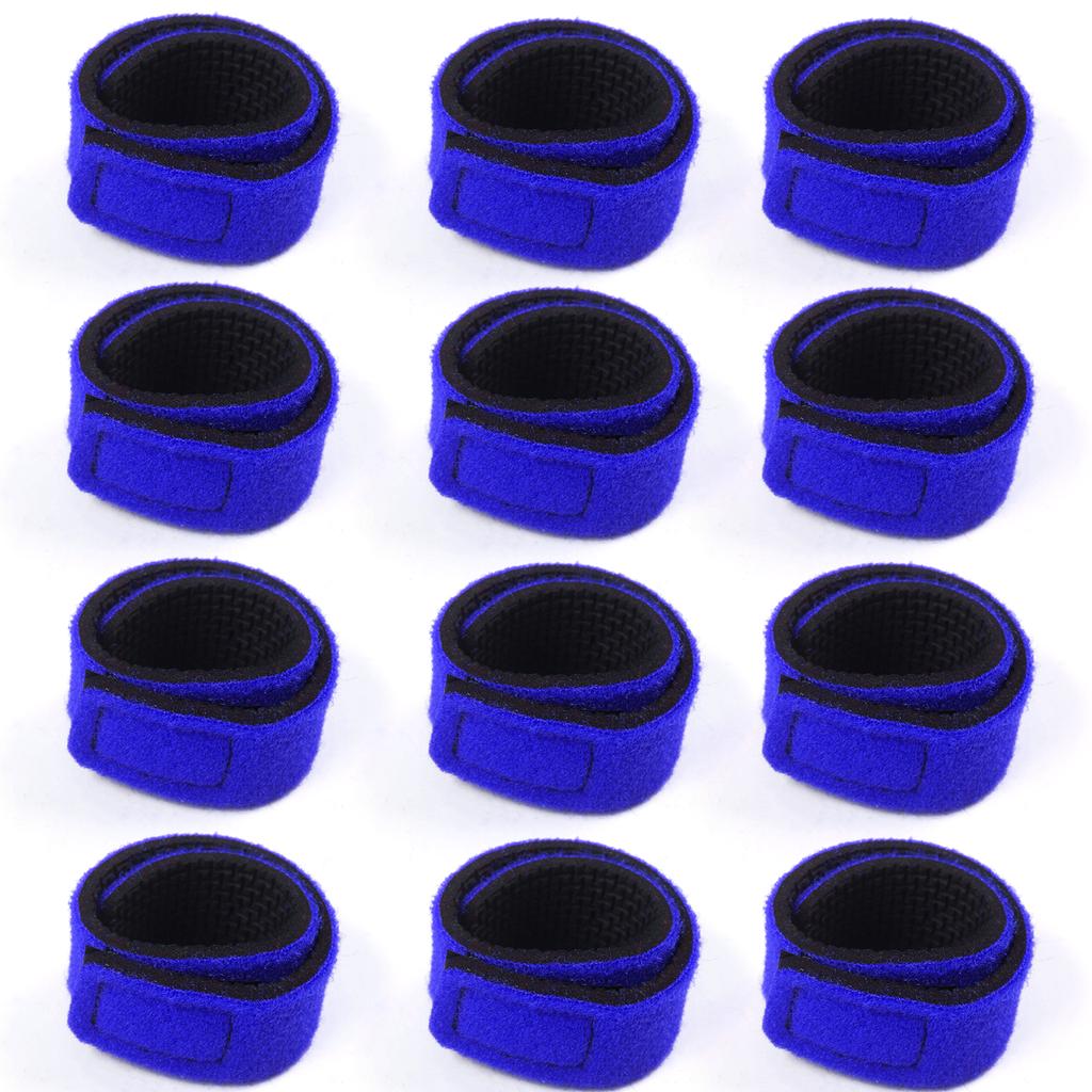 12pcs Fishing Rod Straps Fishing Pole Wrap Band Elastic Fishing Rod Holder Belts