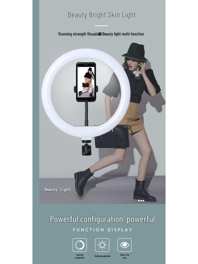 LED Selfie Ring Light with Adjustable Tripod for Live Streaming and Photography