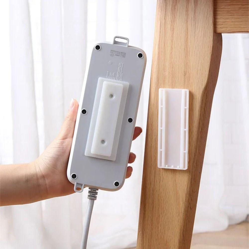 Self-Adhesive Socket Fixer Wall Hanging Wall-Mounted Fixer New Power Strip Holder