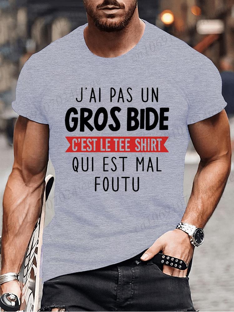 I Don't Have A Big Paunch Men T Shirt Funny French Humor Gift Y2k T-shirt Summer Casual Unisex Tee Fashion Summer Tee Shirt Tops