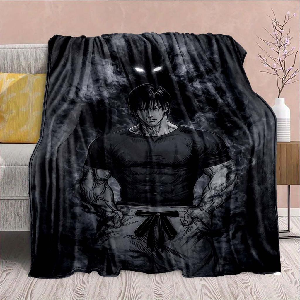 Jujutsu Kaisen Flannel Blanket Ultra Soft Warm Throw Plush Cozy Sofa Bed Lightweight Home Decor -QJY