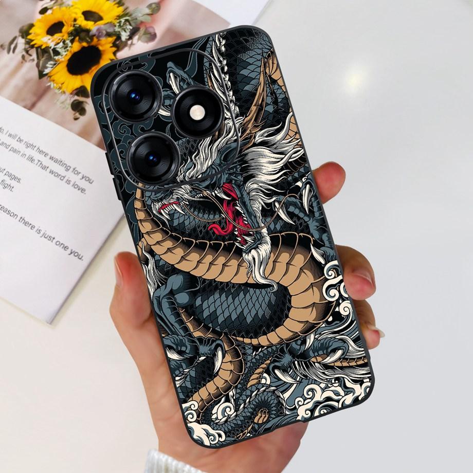 Чехол для телефона Tecno Spark 10 10c 10 Pro Spark10 KI5k KI5m KI5q KI7 Задняя крышка Мягкий прозрачный ТПУ Тонкий Funda Дракон Астронавт