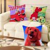 C-Clifford The Big Red Dog Cushion Cover Soft Short Plush Pillow Cover Smooth Cozy Texture Aesthetic Cushion Case Home Decor