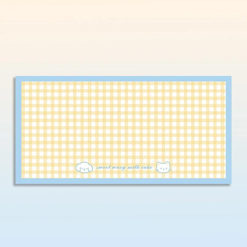 Водонепроницаемый коврик для питомцев, коврик для еды для кошек и собак, синий клетчатый, ПВХ кожа, нескользящие напольные коврики, милый коврик для украшения дома, для кухни