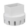 Downspout Adapter Plastic Drain Adapter Replacement Downpipe Converter Connector with Screws White
