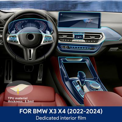 Защитная пленка из ТПУ для интерьера автомобиля, защита от царапин для BMW X3 X4 2022-2024, прозрачные защитные наклейки, аксессуары.
