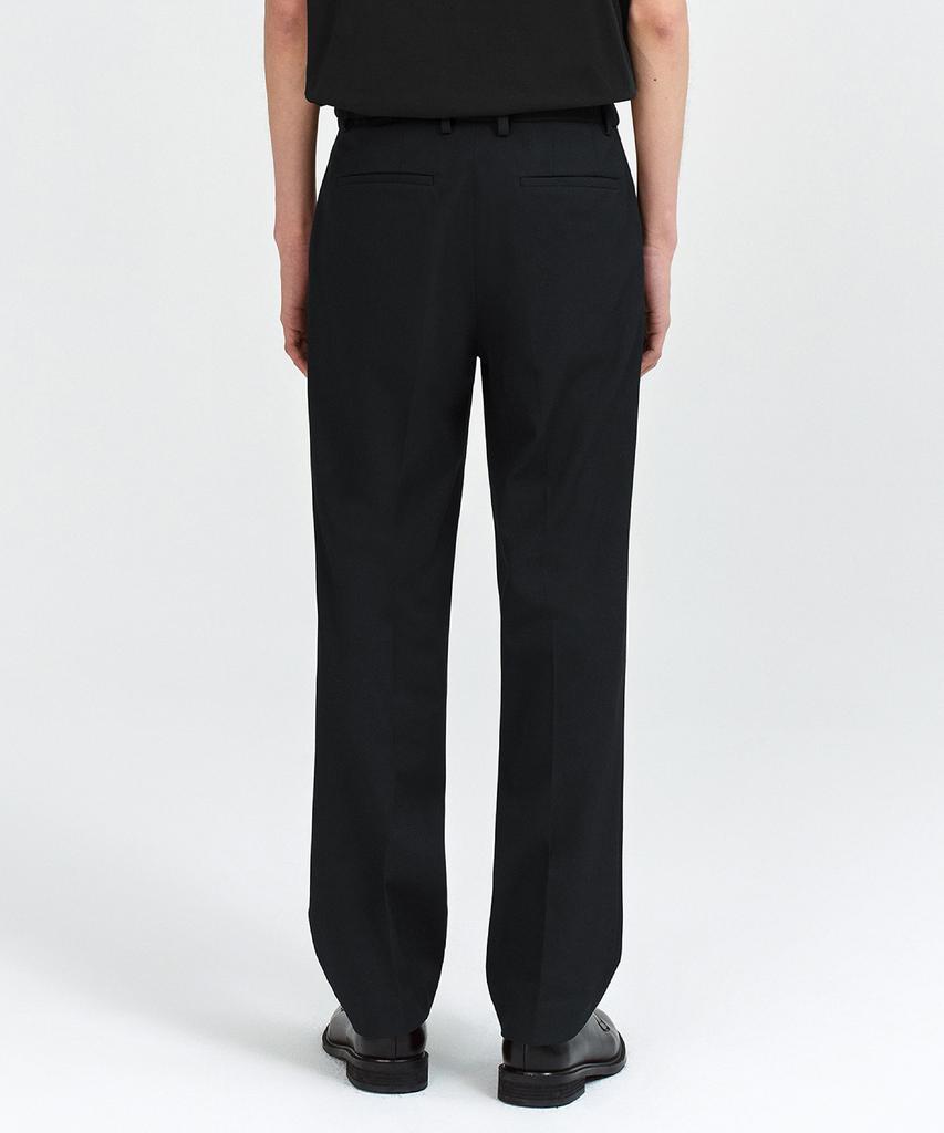 MUSINSA STANDARD Straight Hidden Banding Slacks [Black]