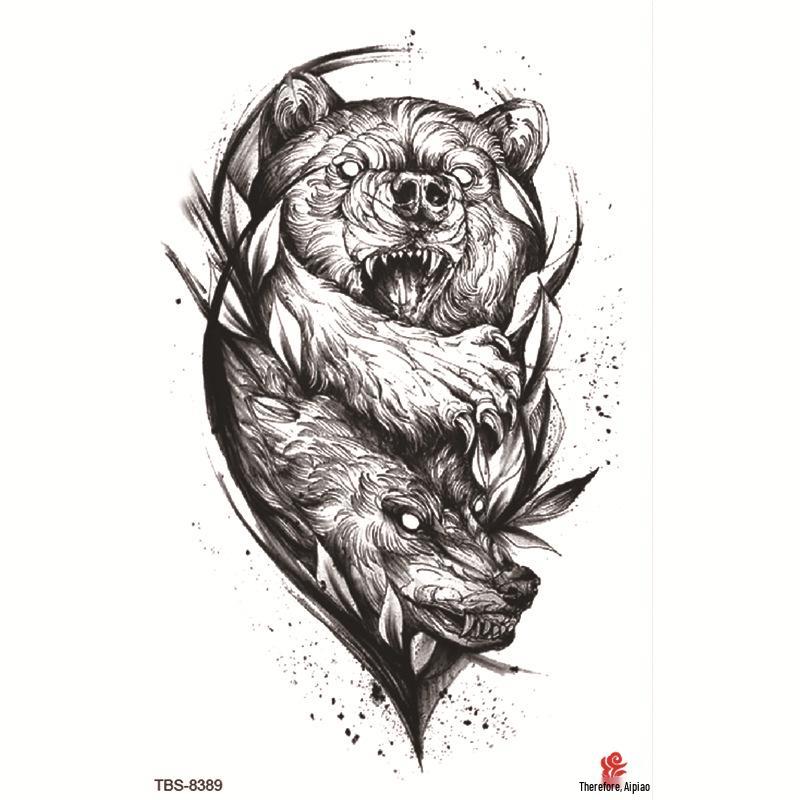 Набор маленьких водостойких тату-наклеек с тотемами и символами для предплечья