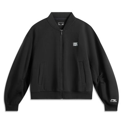 Li Ning Удобная дышащая универсальная свободная куртка женские куртки черные AWDV418-6