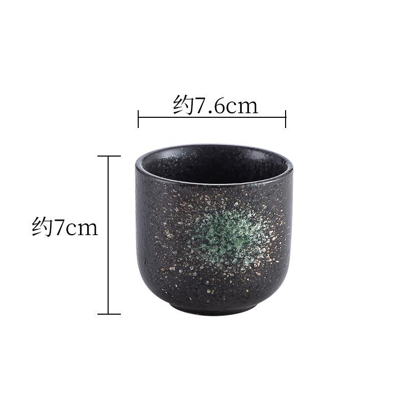 Japanese Teacup Black Ceramic Cup Coffee Cup Gifts Home Water Cup Aromatherapy Cup