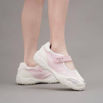 Модная летняя сетчатая дышащая женская обувь 2025 года, новая одинарная обувь, универсальная повседневная обувь Мэри Джейн