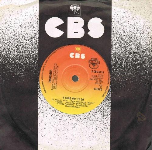 7inch Record EMOTIONS - A Long Way To Go SCBS6118 CBS 1978 UK Soul/Funk Used