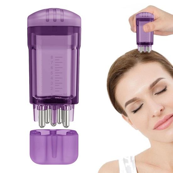 8ML Hair Oil Applicator with Precise Scale Scalp Massage Applicator Comb Clear Portable Hair Serum Oiling Dispenser Brush Hair Root Application Comb