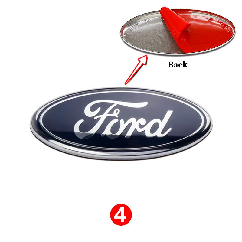 11.5cm Car Front Grille Logo Trunk Accessorie Hood Sticker For Ford Focus Fiesta mk6 mk7 Mondeo Ranger S-MAX Kuga EcoSport B-MAX