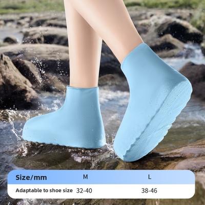 1 пара улучшенных латексных водонепроницаемых бахил, очень толстые, с высоким верхом, противоскользящие, многоразовые, для путешествий на открытом воздухе, дождливой погоды, унисекс