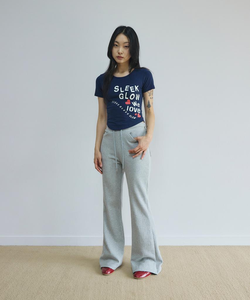 Спортивные брюки Seulliggeullou Bootcut с логотипом [Серый]