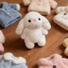 Плюшевая брелок-заяц 14 см Мягкая набивная подвеска-кролик для сумок ключей Милый весенний подарок для девочки женщин коллекционеров