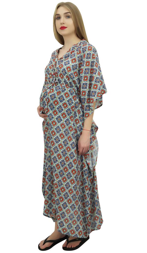 Bimba Платье макси Moms Multicolor Drawstring с рукавами-кимоно для беременных