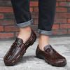Мужские кожаные мокасины, повседневная обувь без шнуровки, лоферы, обувь для вождения