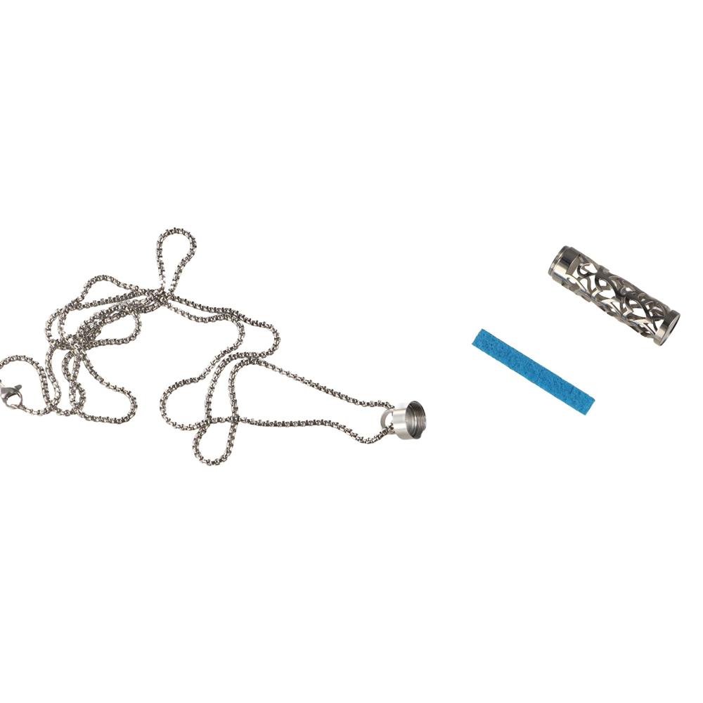 Stainless Steel Aroma Diffuser Necklace Locket Perfume Essential Oil Pendant Necklace Daily Wear