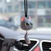 Подвесное украшение для автомобиля в виде кошки, симпатичная лиса, украшение для зеркала заднего вида автомобиля, декоративные аксессуары для салона автомобиля