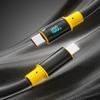 Кабель питания PD100W с цифровым дисплеем, кабель для быстрой зарядки и синхронизации данных, двойной порт USB Type-C