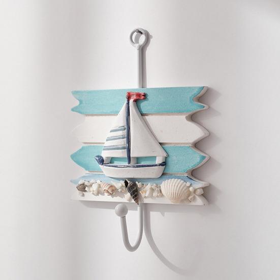 Coat Hook with Hanging Holes No Drilling Needed Hooks Marine Style Iron Wall Hook for Entryway Bathroom Kitchen Keys