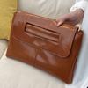 Elegant Vintage-Style Clutch with Wristlet | Large Capacity Envelope Handbag for Women | Khaki, Zippered | Ideal for Parties & Weddings