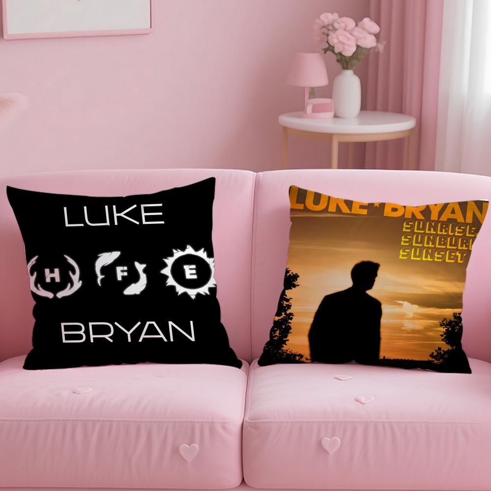 l-Luke Bryan singer Cushion Cover Comfortable Reversible Pillow Cover Ideal for Car Sofa Bedroom & Beyond